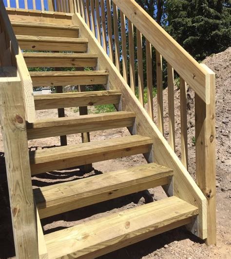 bracketed deck stair framing